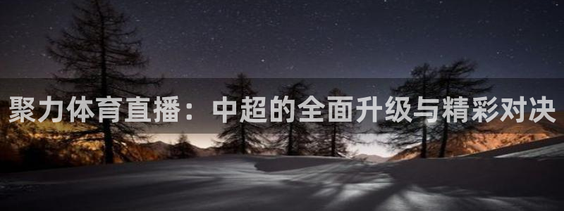 聚力体育直播：中超的全面升级与精彩对决