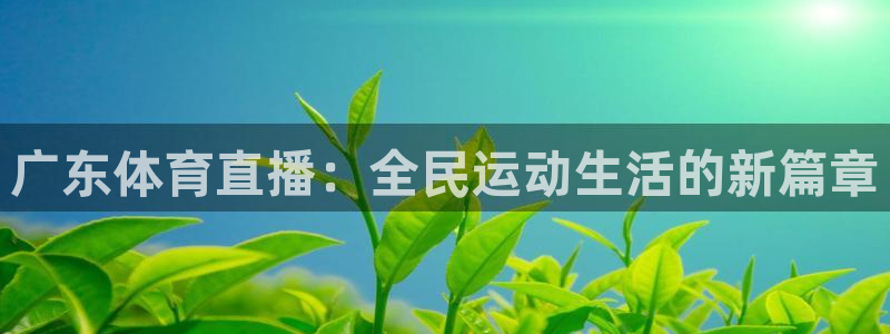 广东体育直播：全民运动生活的新篇章