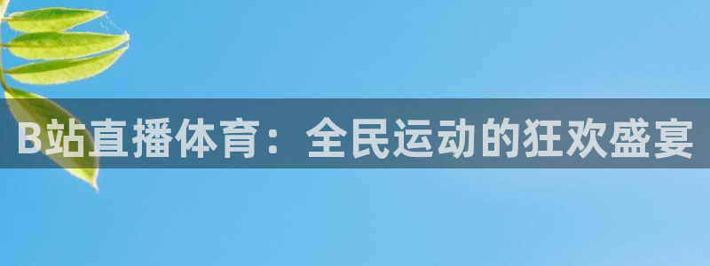 B站直播体育：全民运动的狂欢盛宴
